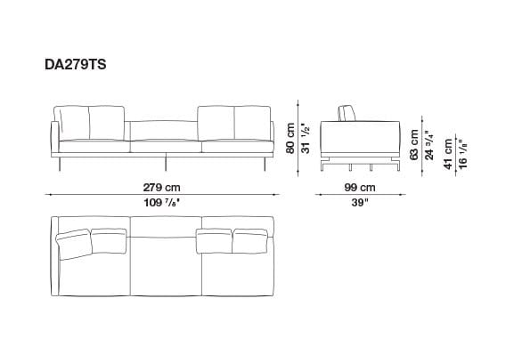3-местный тканевый диван B&B Italia док ARCH-00033457 - Вид №142