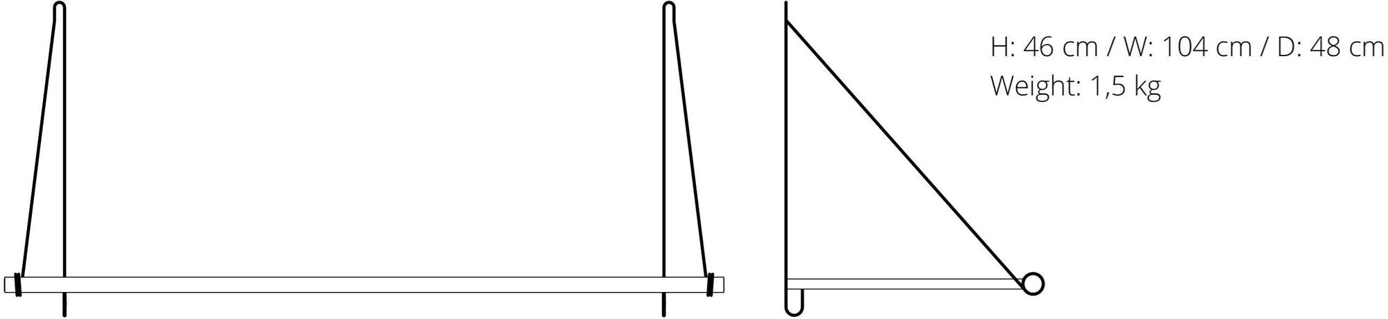 We Do Wood Подвесной письменный стол из дуба  3020405/-06  - Вид №8
