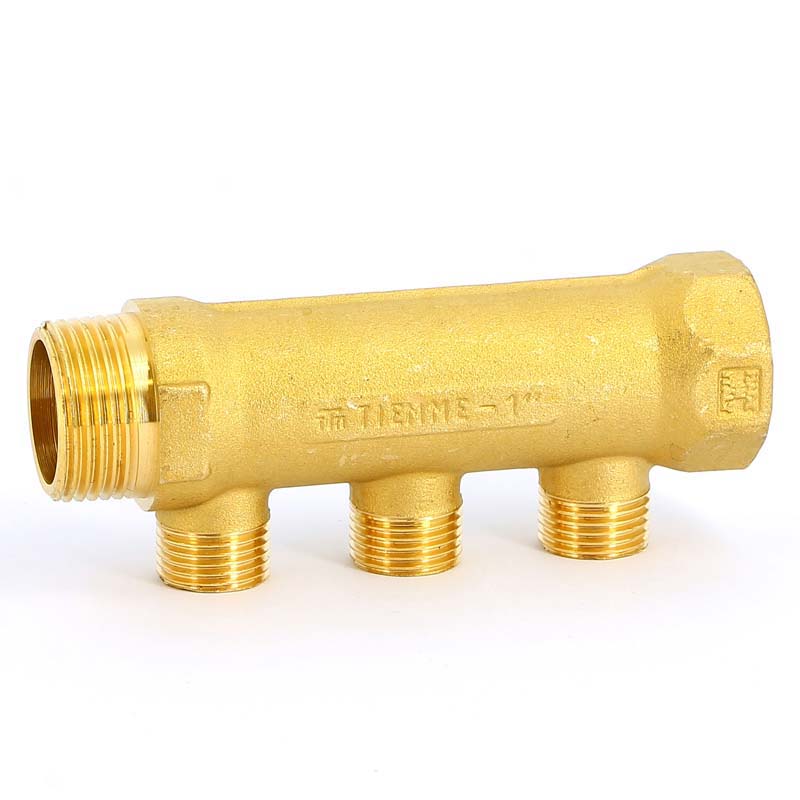 Коллектор НВ 1" TIEMME 3 выхода 1/2"Н 36мм 1910007 - Вид №1