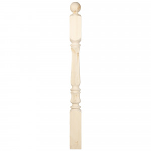 18310365 Столб лестничный гранёный 90х90х1180 мм, хвоя сорт АВ