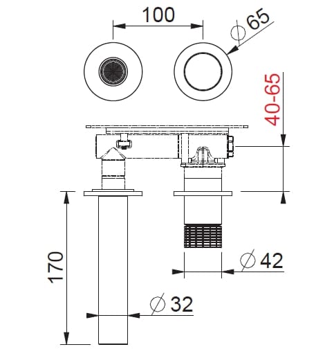 Настенный смеситель для раковины из нержавеющей стали с 2 отверстиями BEAMTECH App ARCH-00134820 - Вид №2