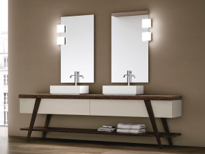 Напольная двойная раковина с ящиками