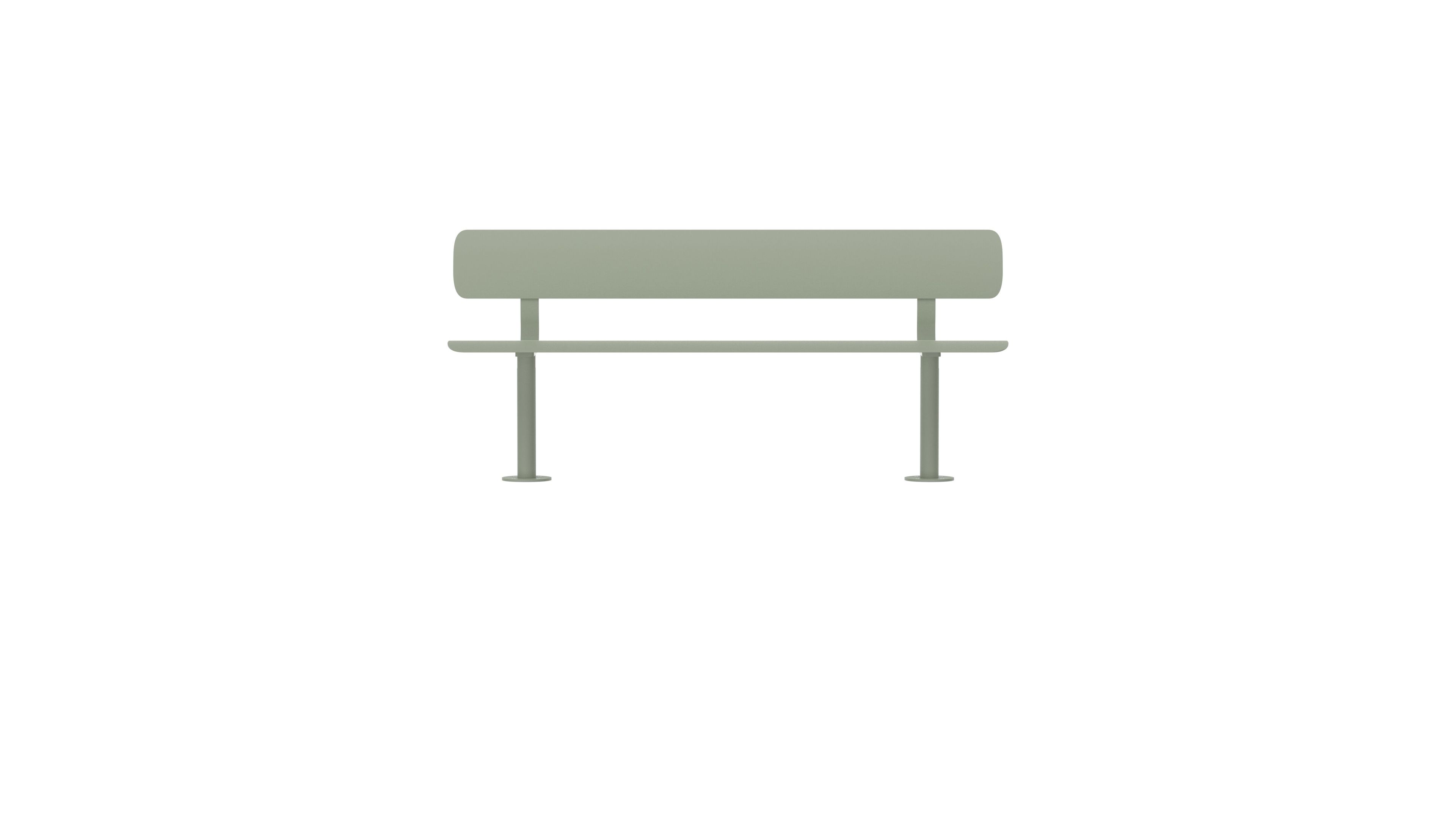 Стальная скамья с порошковым покрытием со спинкой FUNCTIONALS BEN ARCH-00041367 - Вид №107