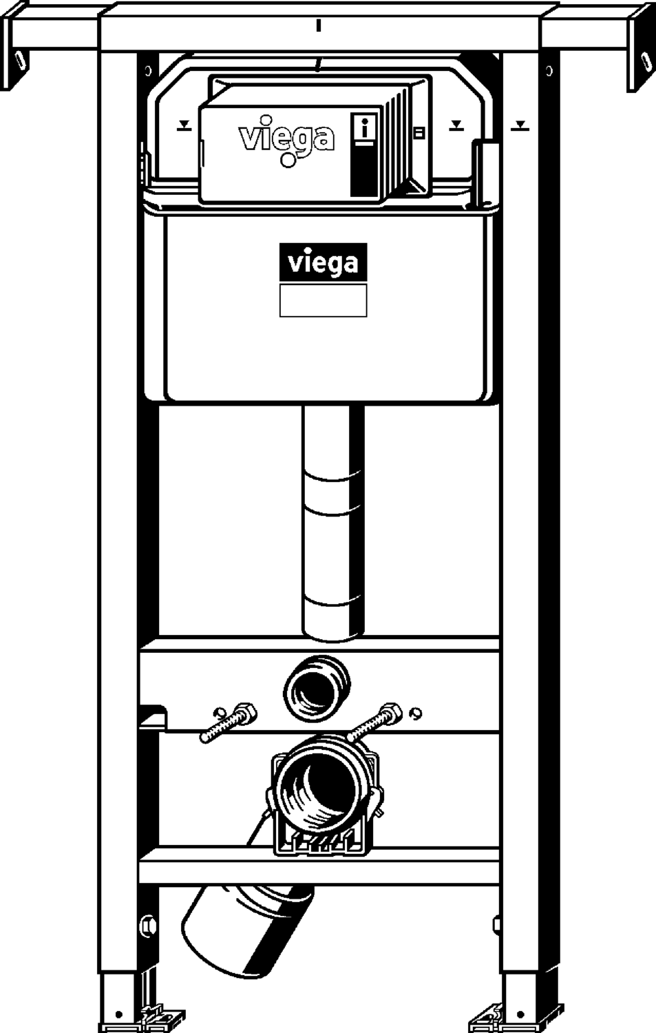 Системная техника  Prevista Dry  Элементы для унитазов VIEGA 772 055 Модель 8521.34 Santreyd  - Вид №1