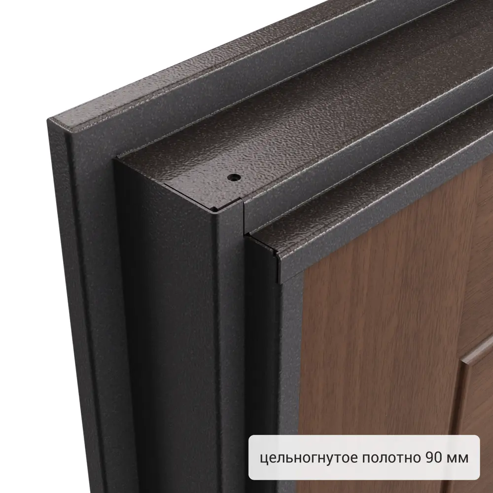 Дверь металлическая Контрол Танганика, 880 мм, левая, цвет орех TOREX STLM-2173405 - Вид №2