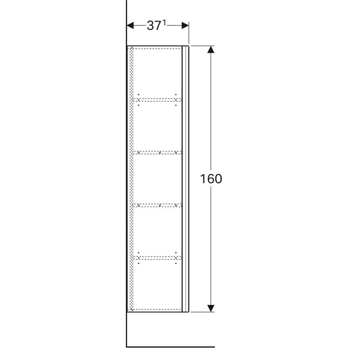 Колонна для ванной комнаты с дверцами Geberit Citterio ARCH-00083003 - Вид №1