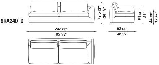 B&B Italia Модульный угловой диван из ткани Richard sun-id-1472345 - Вид №35