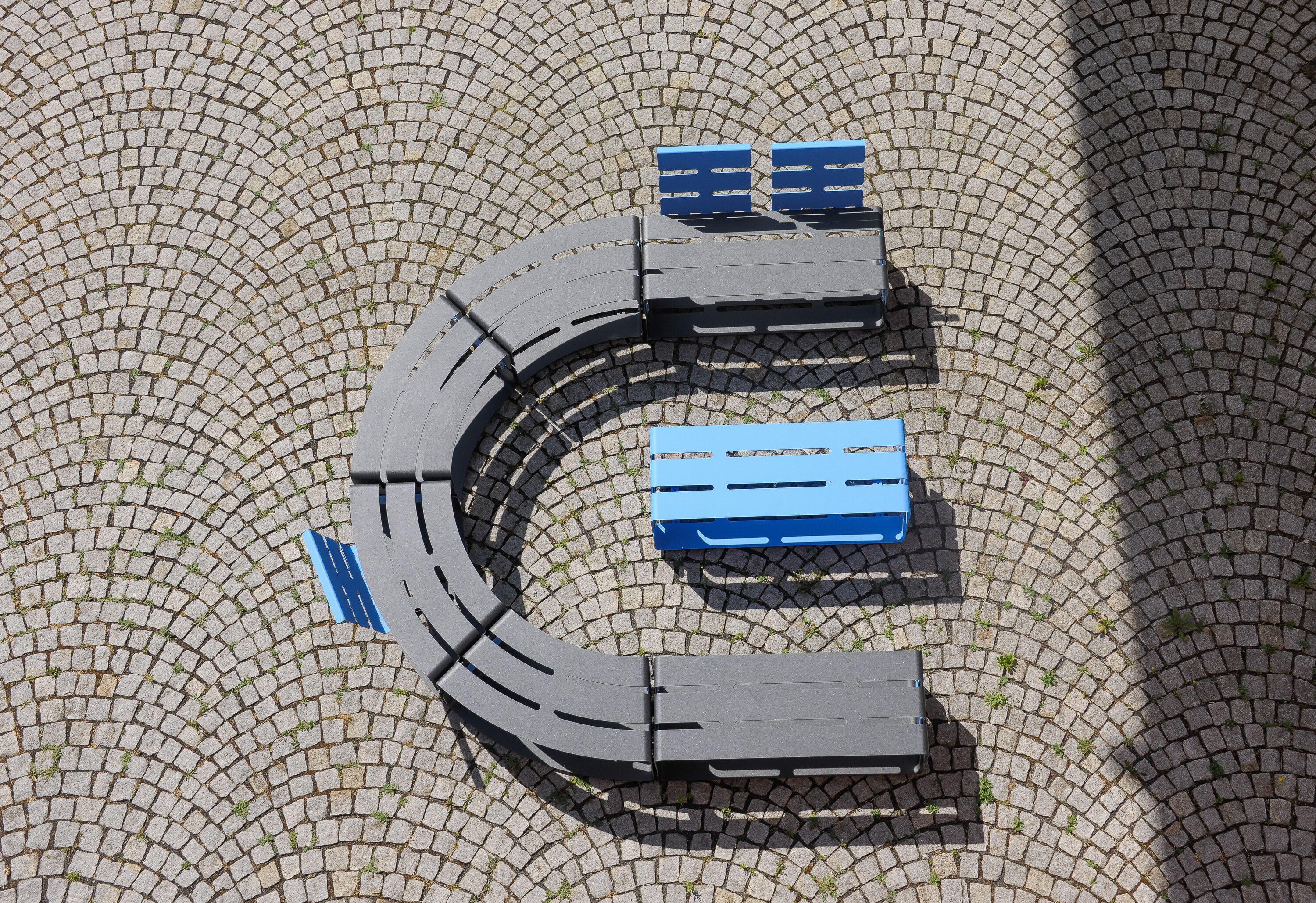 Модульная изогнутая скамья из нержавеющей стали BENKERT BANKE LINESCA ARCH-00096988 - Вид №6