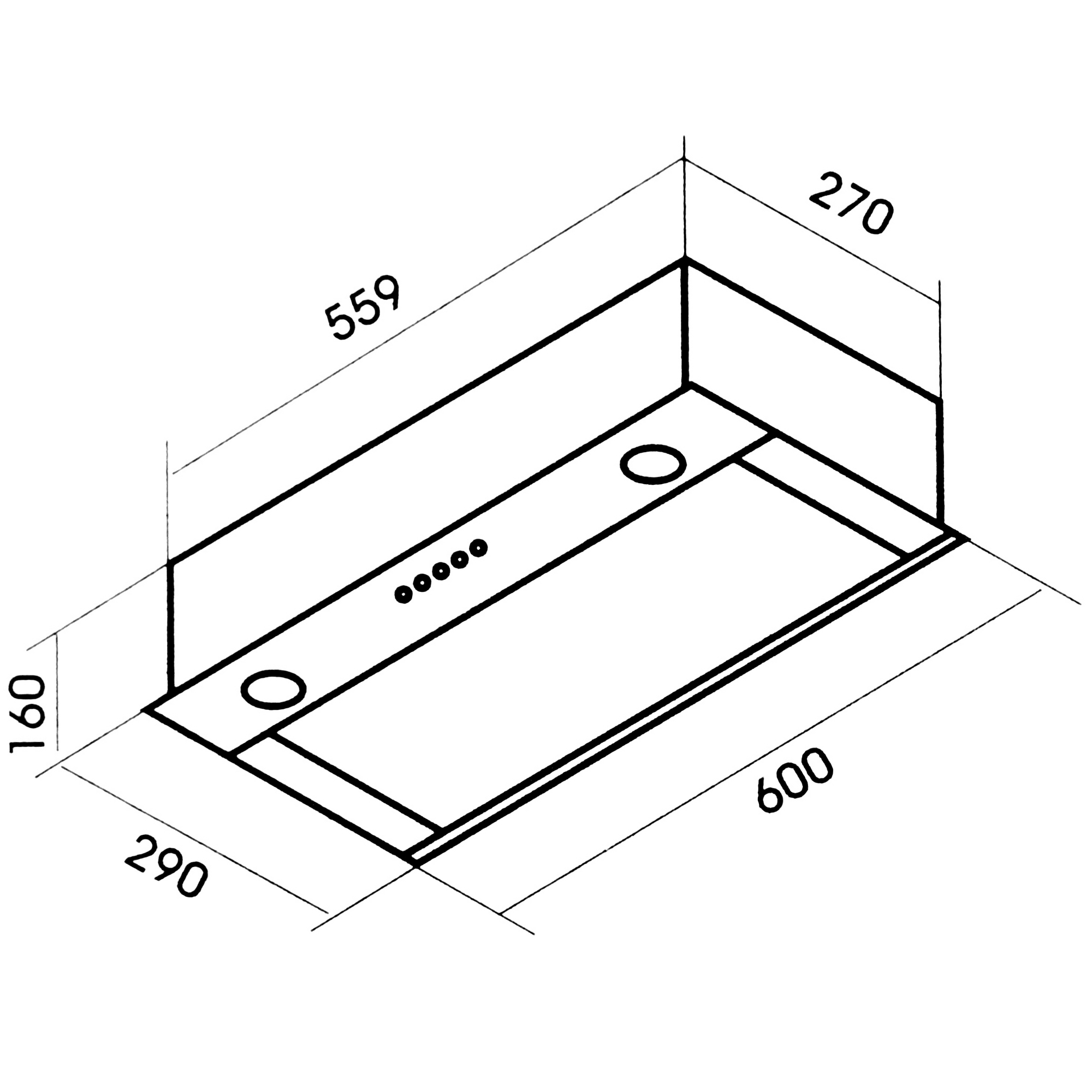 9901180 Вытяжка полновстраиваемая MBS MONSTERA 160 бежевый STDN-0031871 - Вид №8