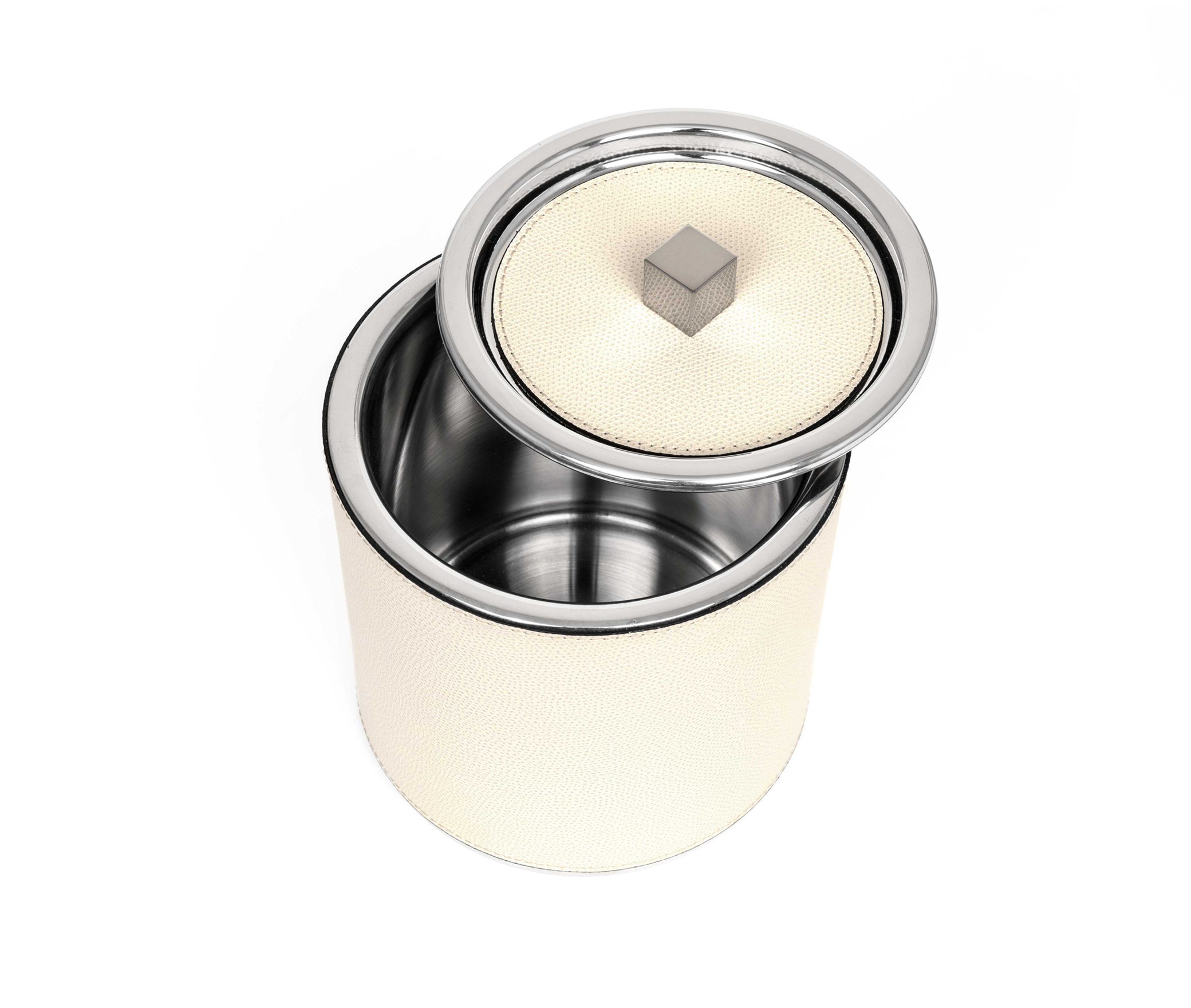 Ведро для льда - Ø 15XH17 см / плетеная кожа_coffee Pinetti 00.1365.061.015 - Вид №3