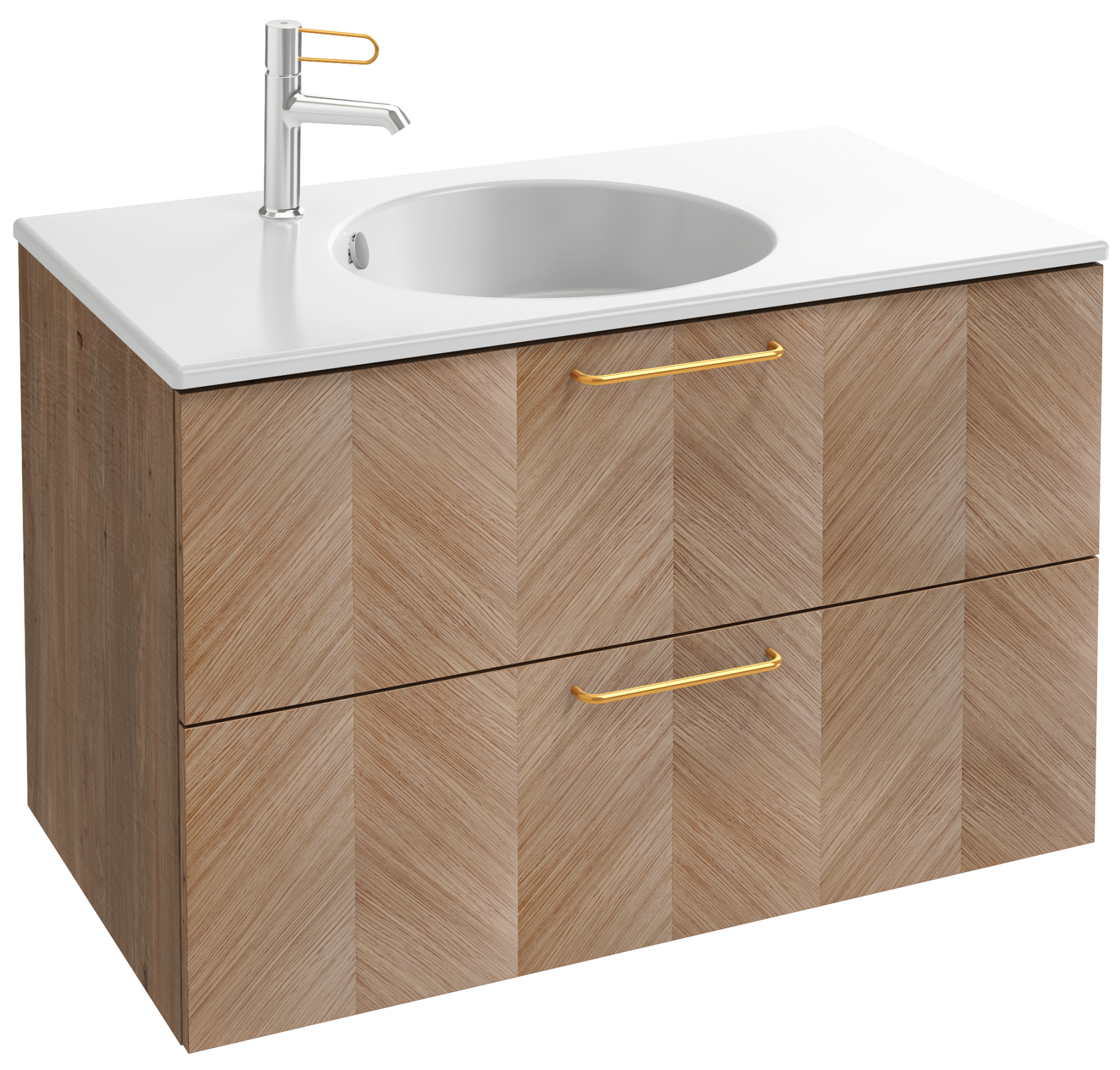 EB2523-R8-G1C Тумба под столешницу 90 см, 2 ящика, золотая ручка JACOB DELAFON ODÉON RIVE GAUCHE ODEON RIVE GAUCHE