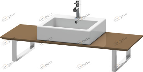XL028C06161 X-Large Консоль для накладных раковин и встраиваемых умывальников Коричнево-оливковый глянцевый лак Duravit