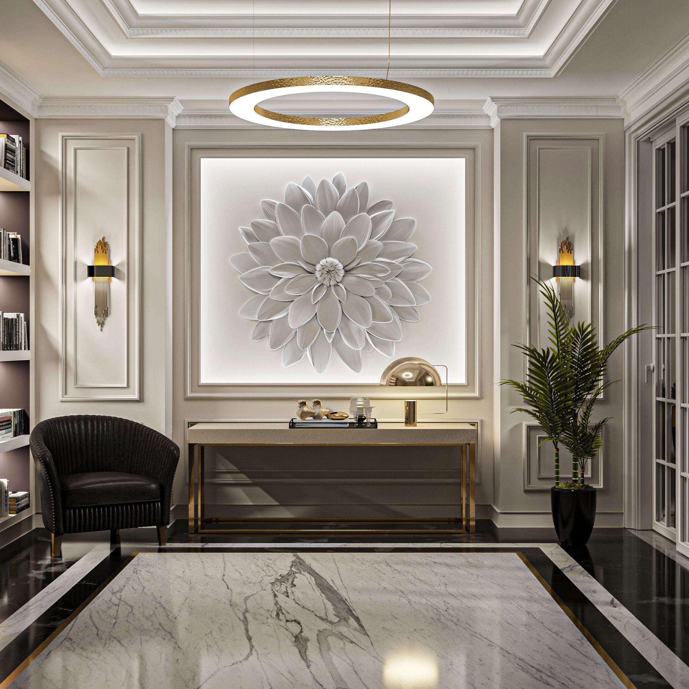 Трехмерная декоративная гипсовая панель WallDeco Pano ARCH-00039372 - Вид №1