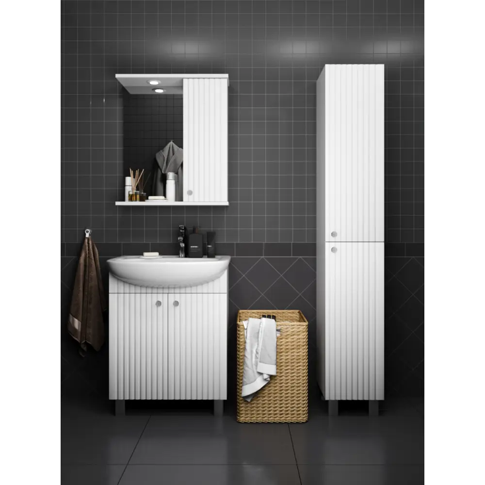 Santreyd Роллс - Зеркальный шкаф с подсветкой для ванной 55×72 см 85235129 STLM-0060274 - Вид №2
