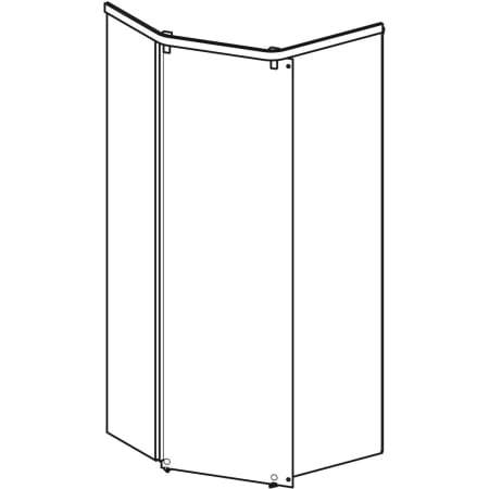 558.201.00.1 Пятиугольный передний элемент Porsgrund Showerama 10-5 Geberit  - Вид №1