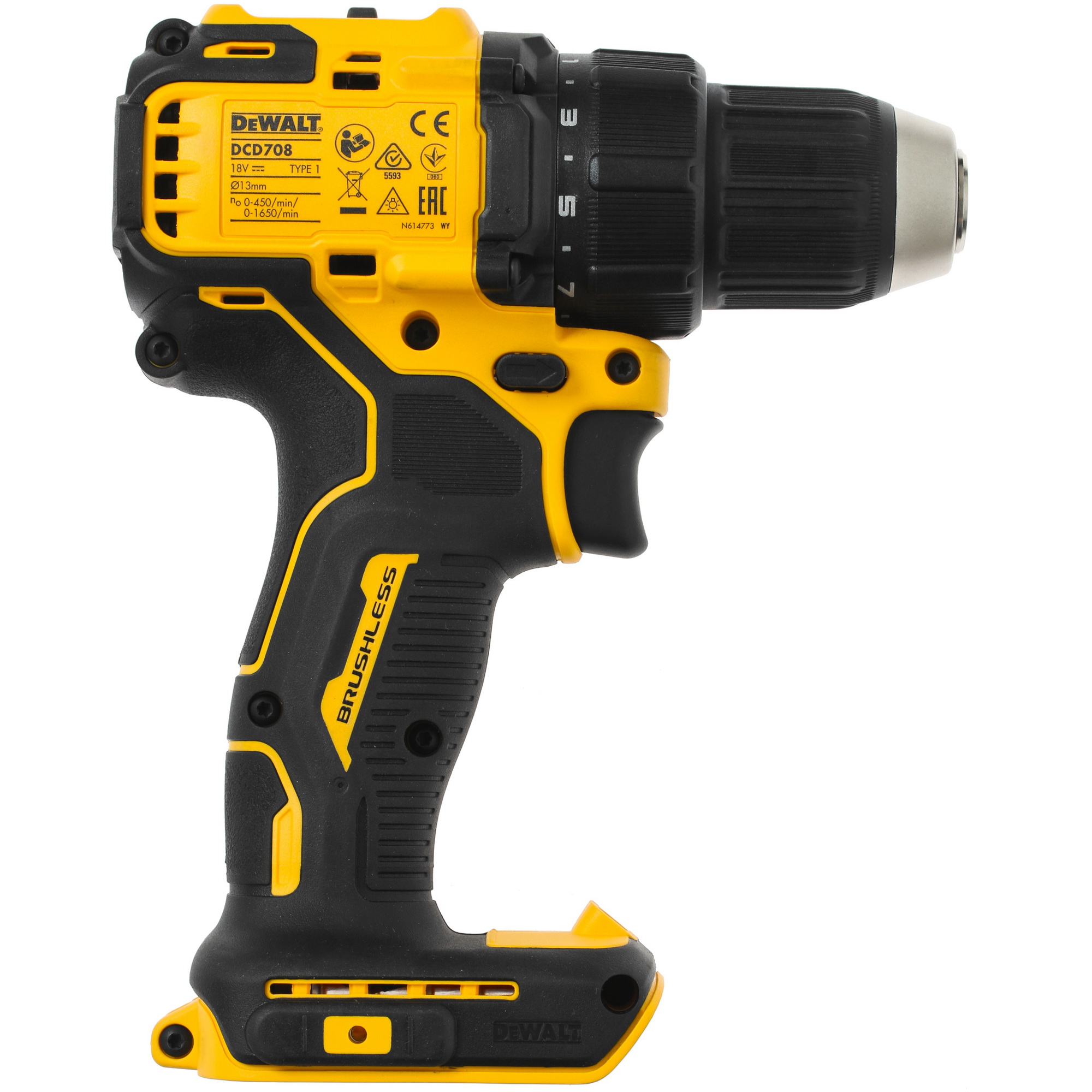 Дрель-шуруповерт DeWalt DCD708N-XJ XR FLEXVOLТ 18/54V  , Без ЗУ, Без АКБ 5344671 STDN-0128443 - Вид №1