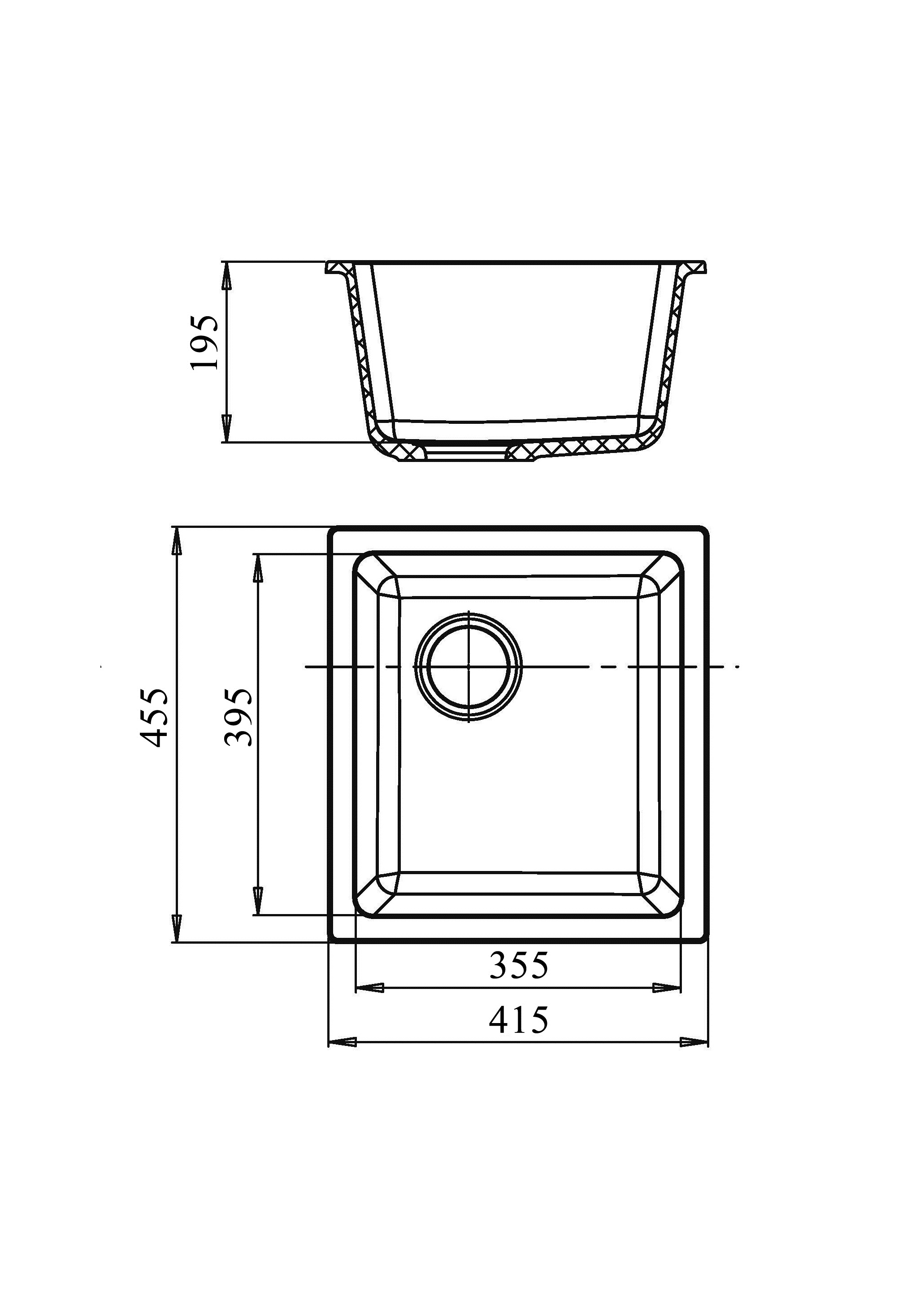Кухонная мойка Кварц Ewigstein S557 GranFest 3540-S557 - Вид №1
