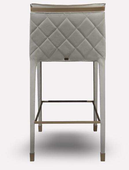 MORADA Высокий кожаный табурет со спинкой Cubé Cube bsl - Вид №1