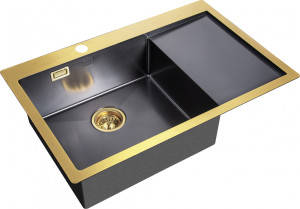 Мойка кухонная ZorG Inox A 7851-L BR/GRAFIT из нержавеющей стали, графит/бронза