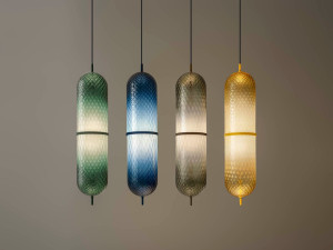 Подвесной светильник ручной работы из дутого стекла