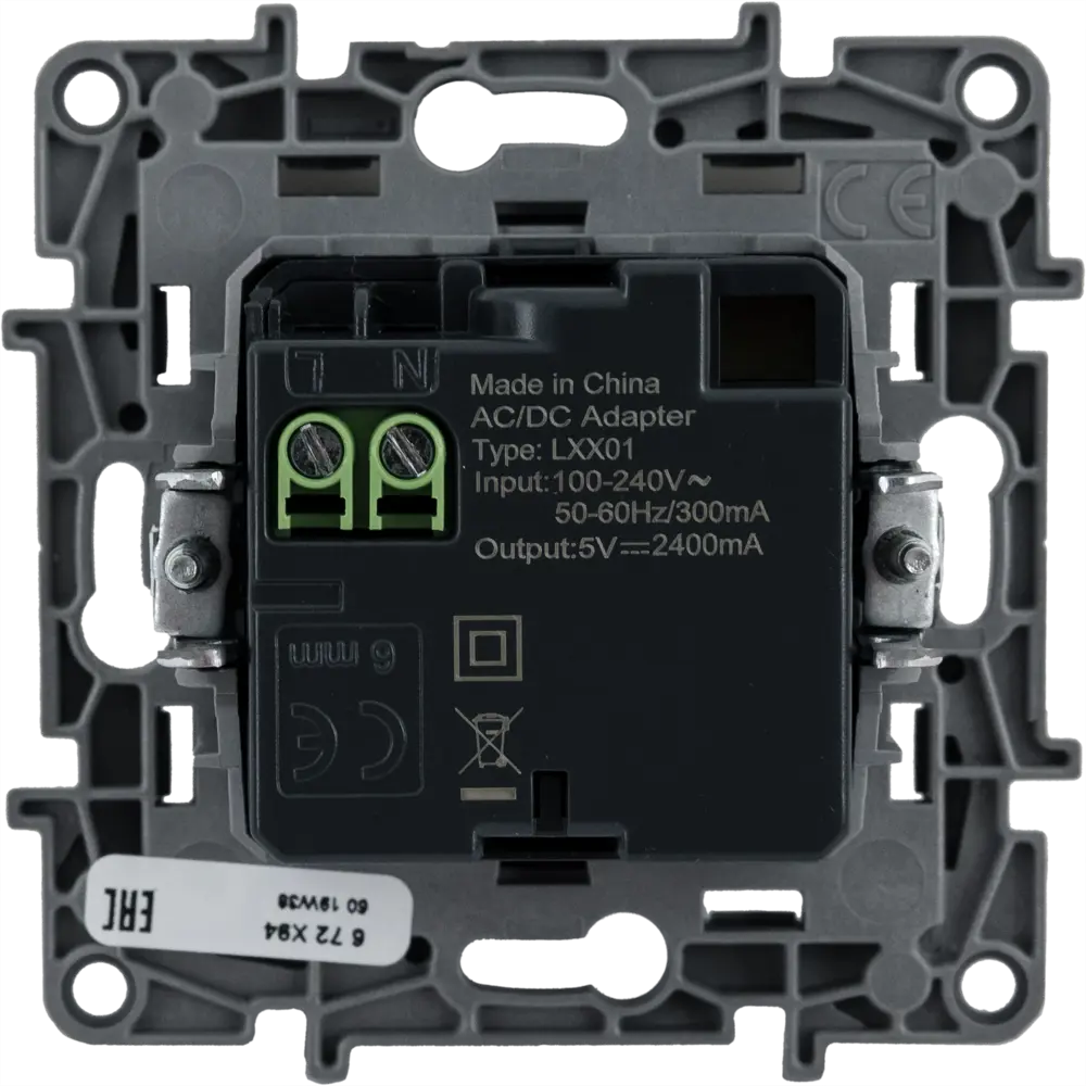 82496842 Розетка USB двойная встраиваемая Legrand Etika, антрацит STLM-0028737 - Вид №2