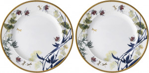 10655597 Rosenthal Набор тарелок закусочных Rosenthal Турандот 22см, фарфор, белый, золотой кант, 6 шт Фарфор