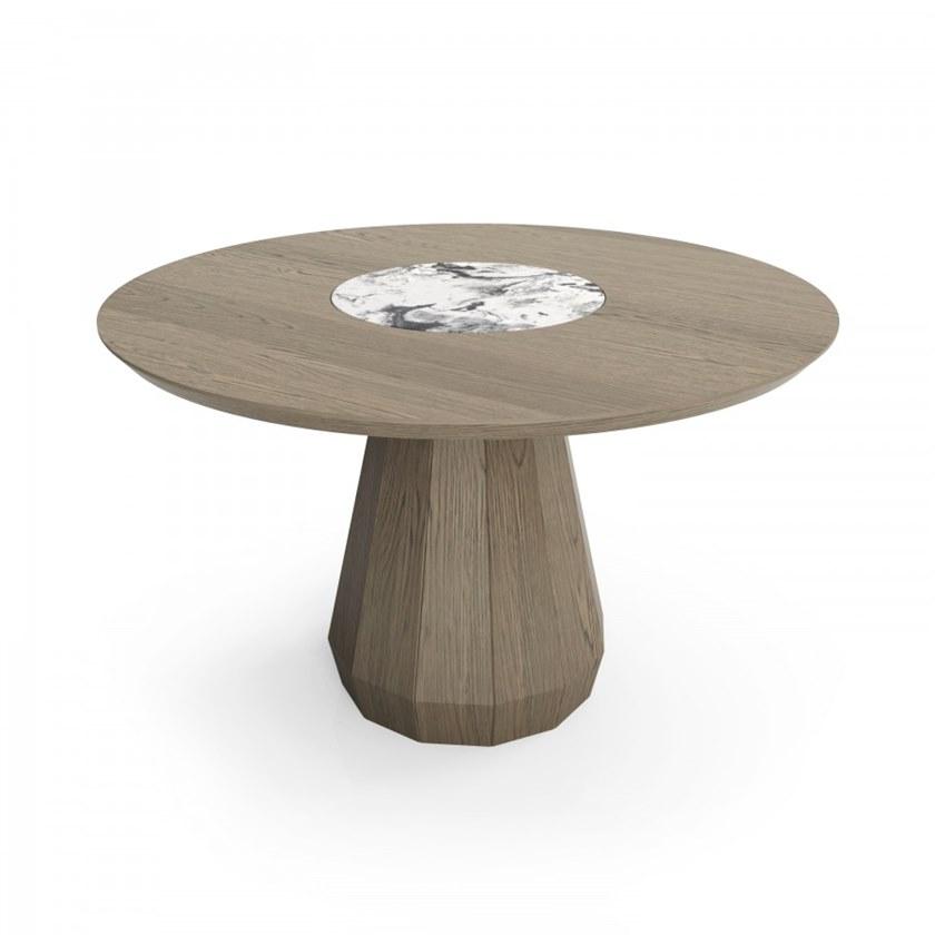 Huppé Круглый дубовый стол со вставкой из камня Memento 3286mc - 3287mc HUPPE - Вид №1