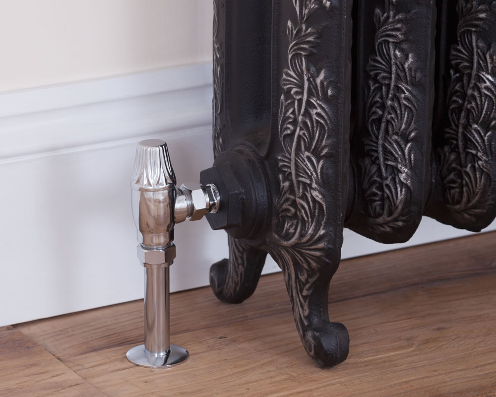 HAN023 Впускной термостатический клапан радиатора Crocus Wheel 15 мм (хром) Сarronheating  - Вид №3