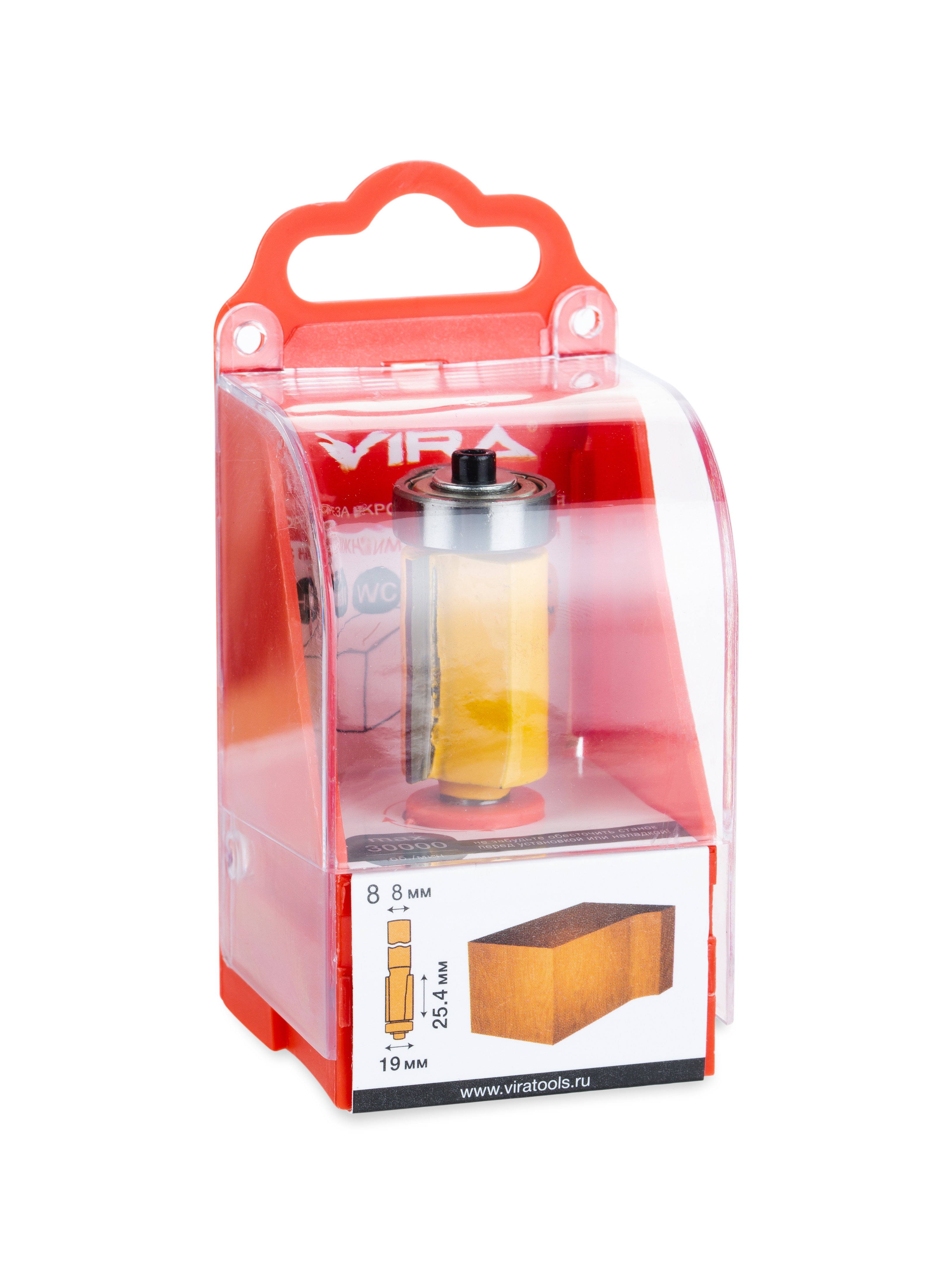 Фреза кромочная прямая VIRA для точной обработки дерева 19×25 мм 83661250 STLM-0043161 - Вид №1