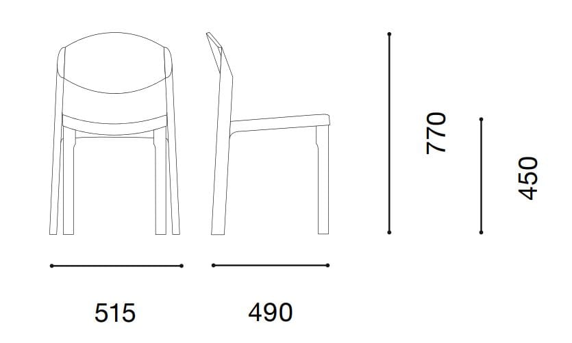 Деревянный штабелируемый стул Established&Sons MAURO CHAIR ARCH-00087828 - Вид №18