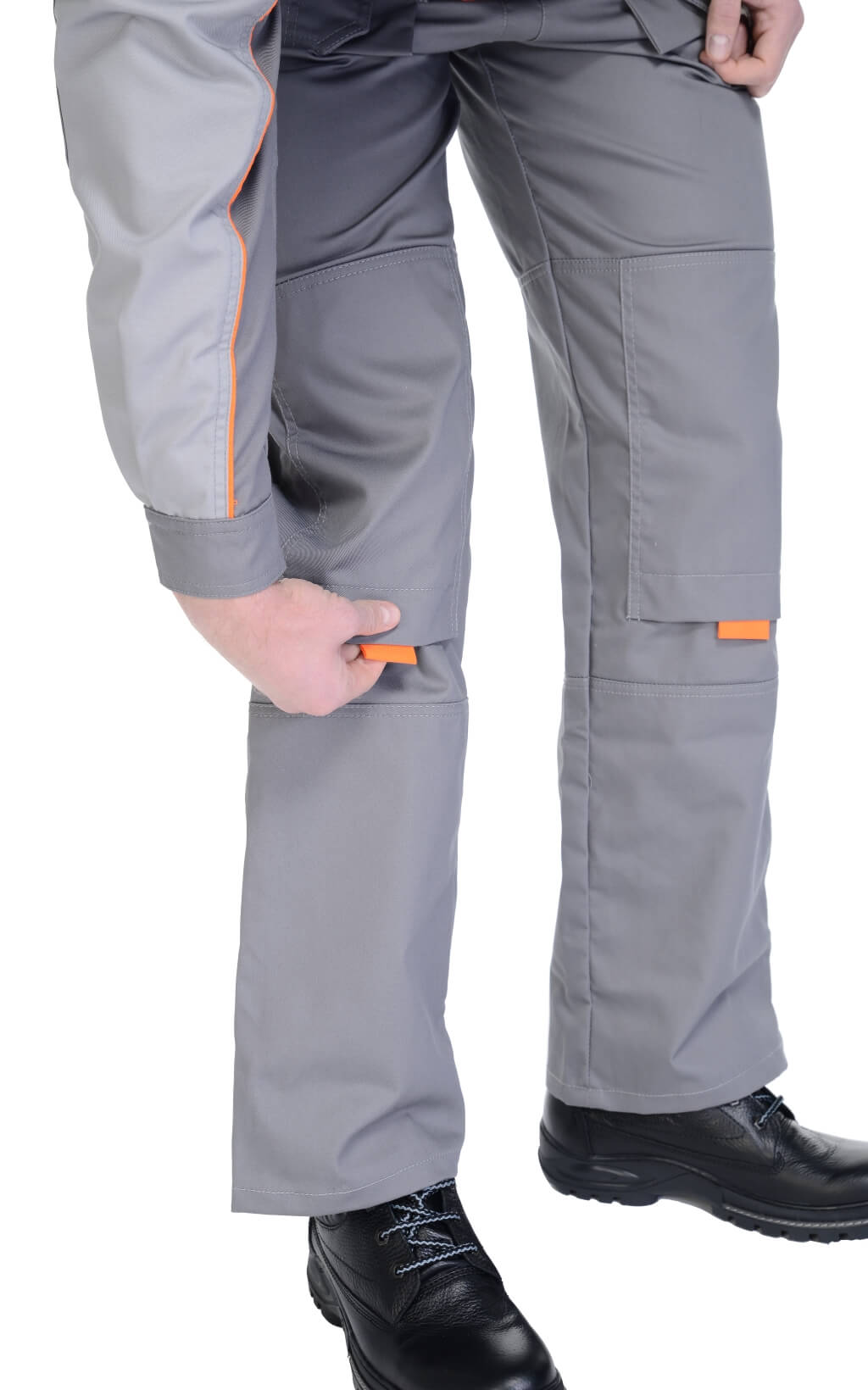 69434 Полукомбинезон "Профессионал-2" темно-серый со светло-серым  Летняя спецодежда  размер 56-58/170-176  - Вид №7