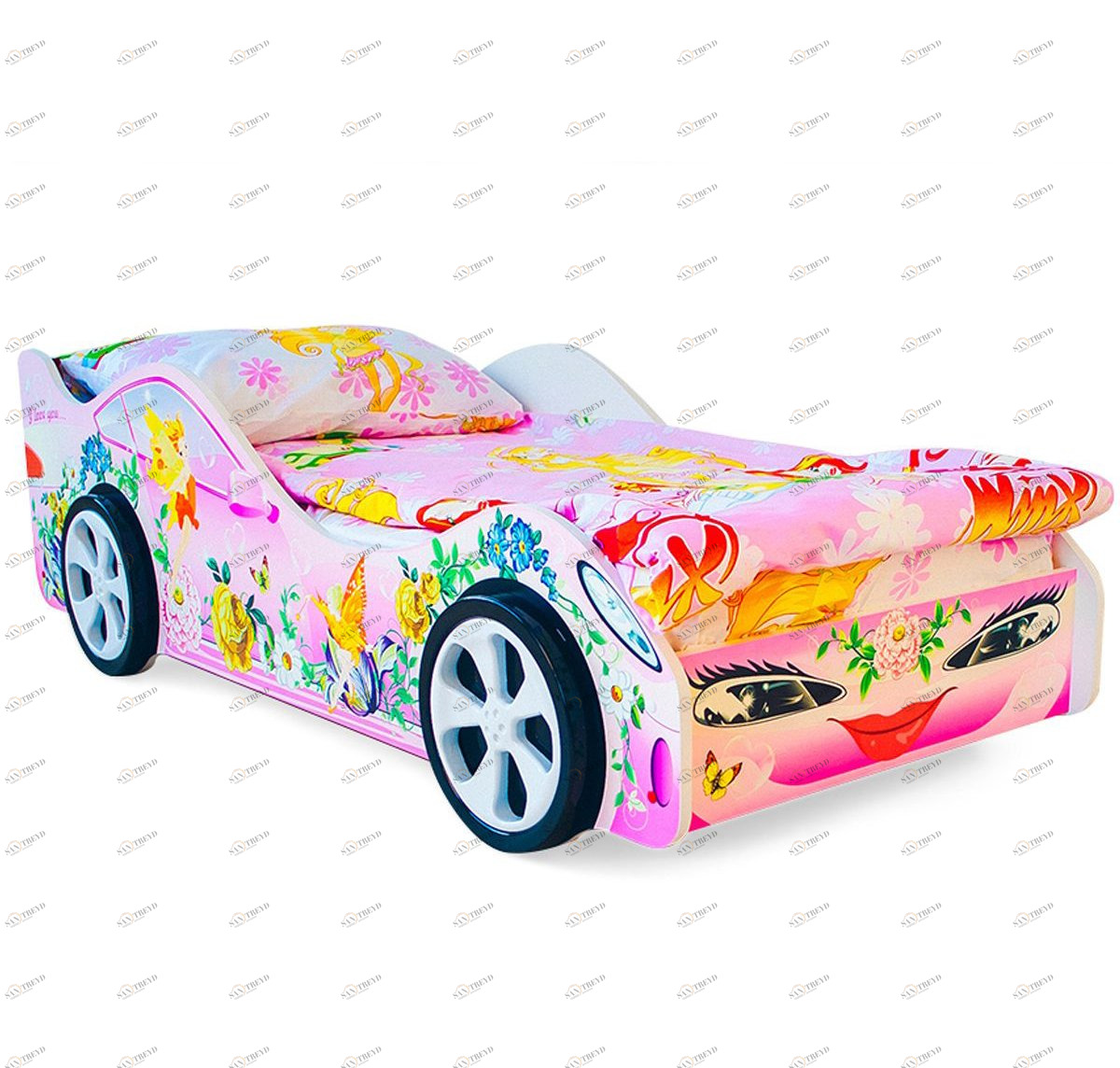 Детская кровать-машина "Фея" БЕЛЬМАРКО  326743 Розовый Santreyd 