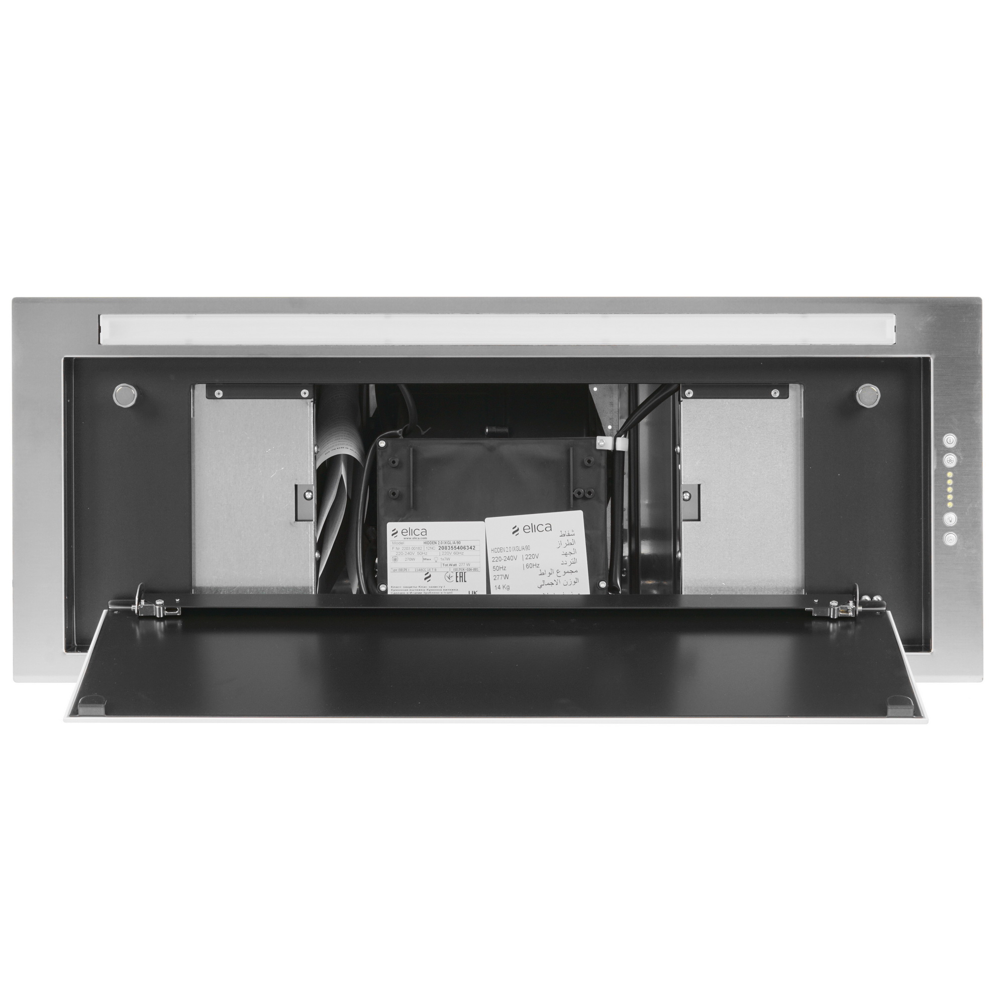 1223413 Вытяжка полновстраиваемая Elica HIDDEN 2.0 IXGL/A/90 белый/серебристый STDN-0150537 - Вид №7