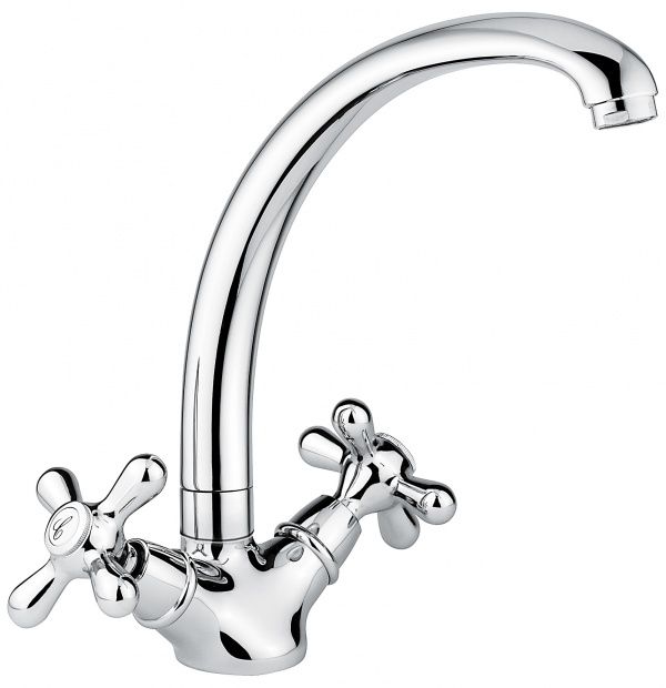 12717 SC Смеситель Deco Classic для кухни, цвет матовый хром-хром EMMEVI Decò classic