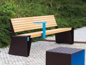 mmcité1 Скамья со встроенным освещением со спинкой Radium