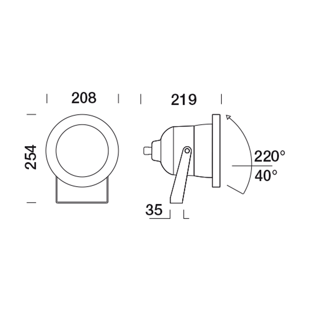 8425311 Проектор Platek STEEL 200 Proiettore  STEEL 200 Floodlight - 9 LED 3000K 9°  - Вид №6