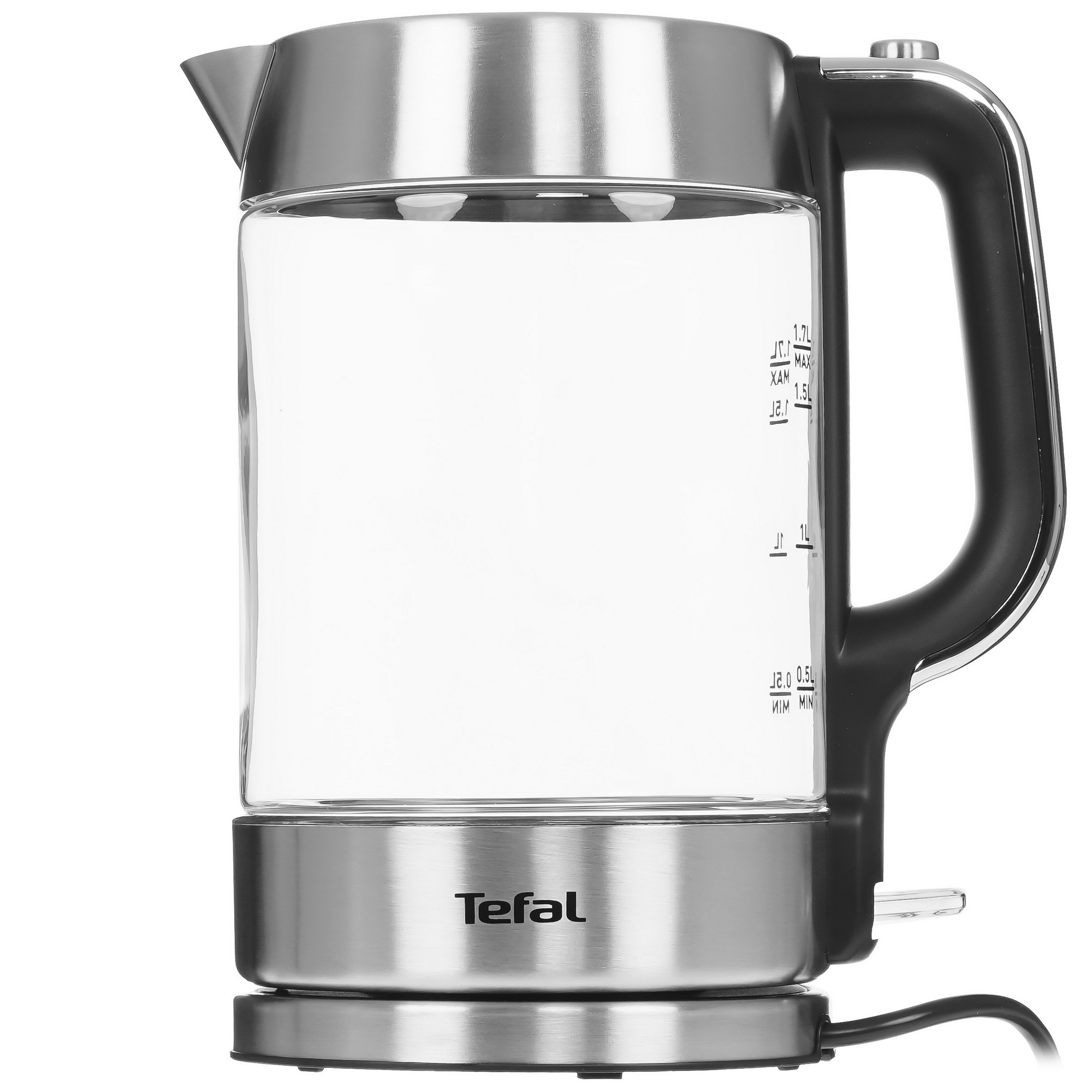 9071491 Электрочайник Tefal Glass Kettle KI770D30 серебристый STDN-0006756