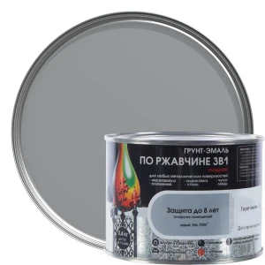 Грунт эмаль по ржавчине 3 в 1 гладкая Dali Special цвет серый 0.4 кг