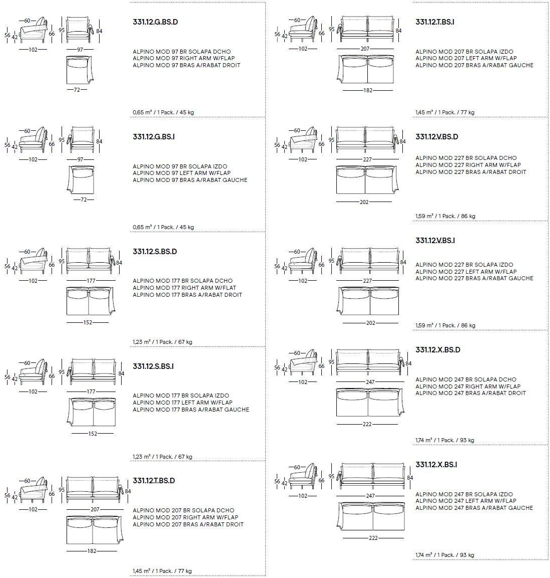 Sancal Диван из ткани Alpino sun-id-1487717 - Вид №8