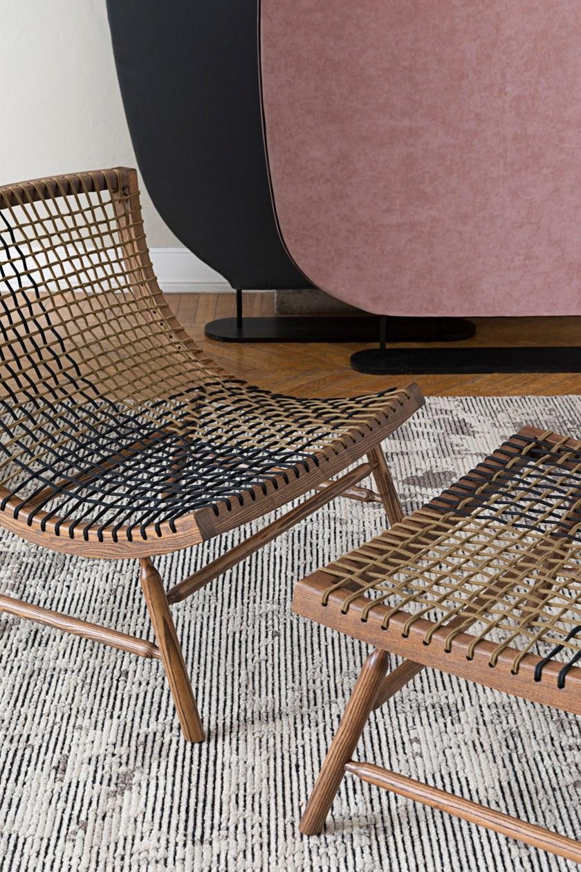 Saba Italia Кресло из массива дерева и морской веревки Sitar sun-id-1479688 - Вид №5