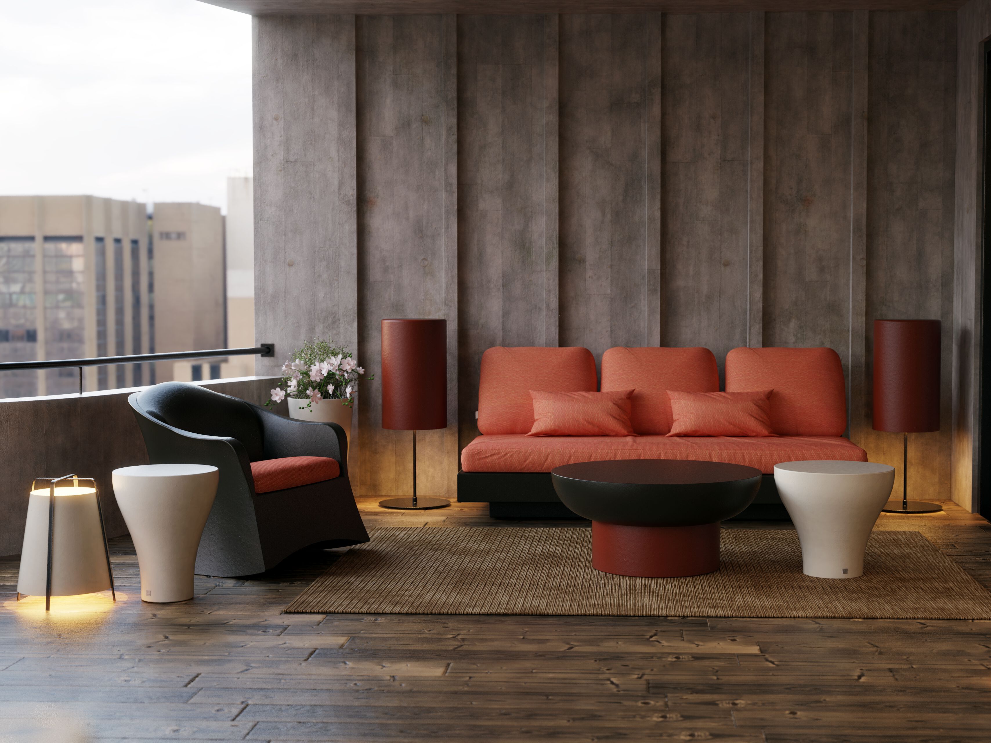 Садовый диван из стекловолокна и Sunbrella® GANSK ARCH-00105672 - Вид №5