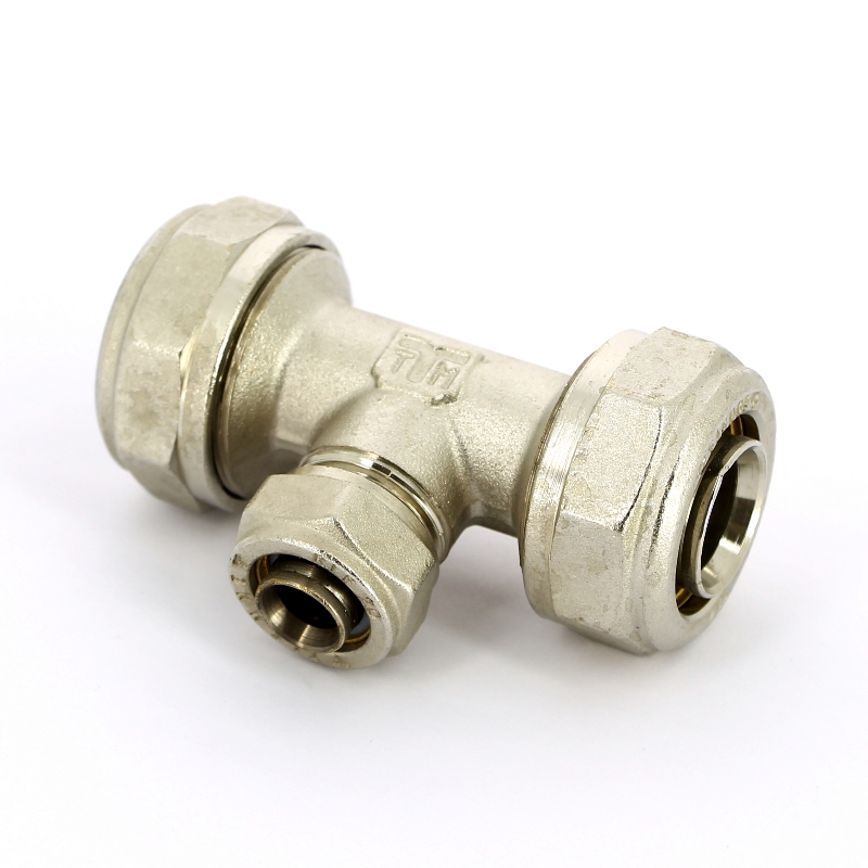 Тройник обжим никелированный TIEMME 32х20х32 1600062 - Вид №1