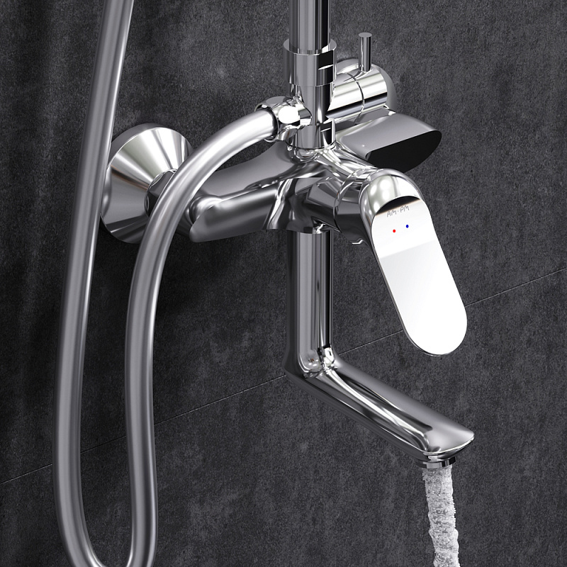 F0785C900 душ.системанабор:см-ль д/ванны/душаверхний душ d220 мм ручной душ 110 мм 1 функц AM.PM Sunny - Вид №4