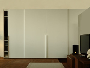 Деревянный шкаф с раздвижными дверями