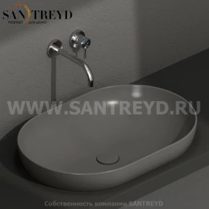 B6O61SK Встроенная раковина под столешницу овальная Ceramica Globo T-EDGE