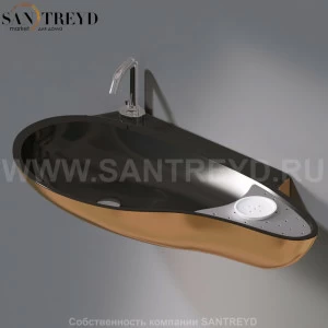 L235T0R1V4..252 Подвесная раковина настенная овальная A. e T. Italia SPOT черная