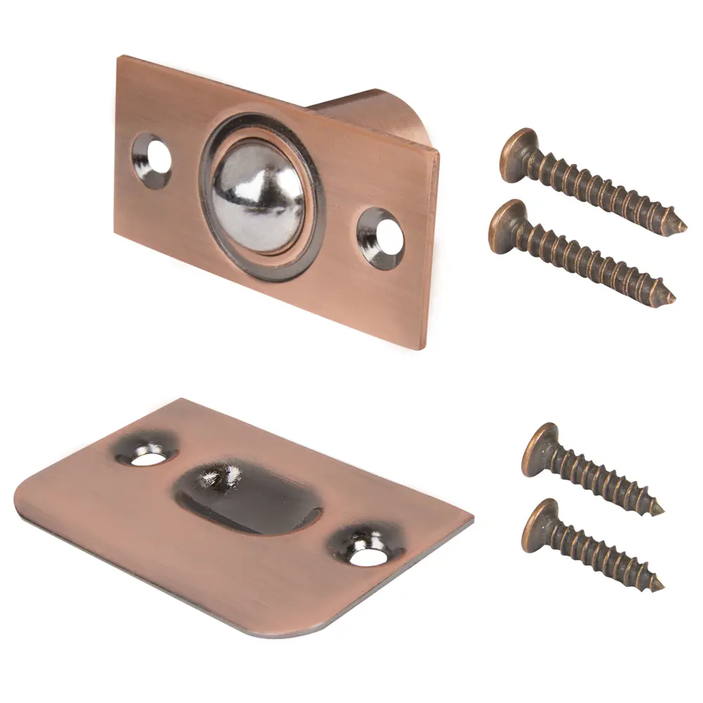 Защелка шариковая Apecs R-0001, 21x19 мм, сталь, цвет старая медь STLM-2168513 - Вид №1