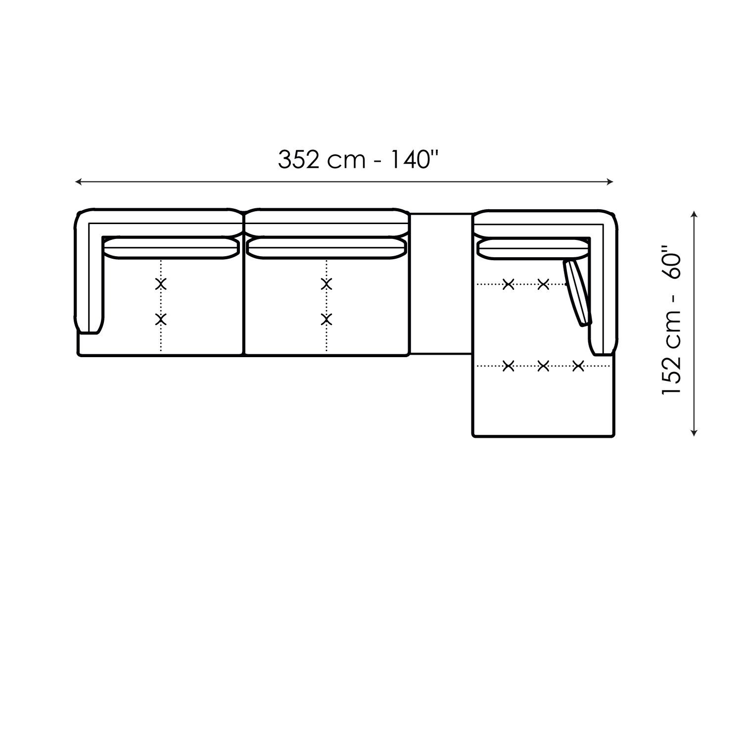 Тканевый диван с полуостровом BONALDO ALIANTE ARCH-00041242 - Вид №11
