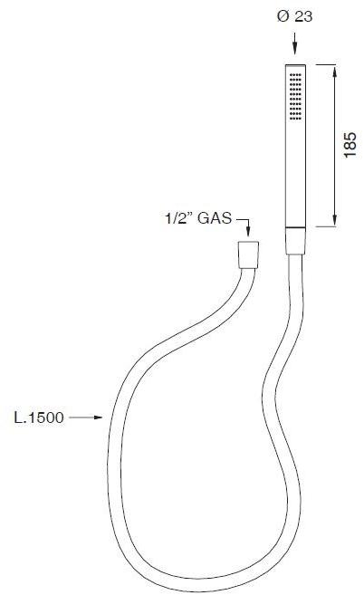 Ceadesign Настенный ручной душ Free ideas Fre 18 - Вид №1