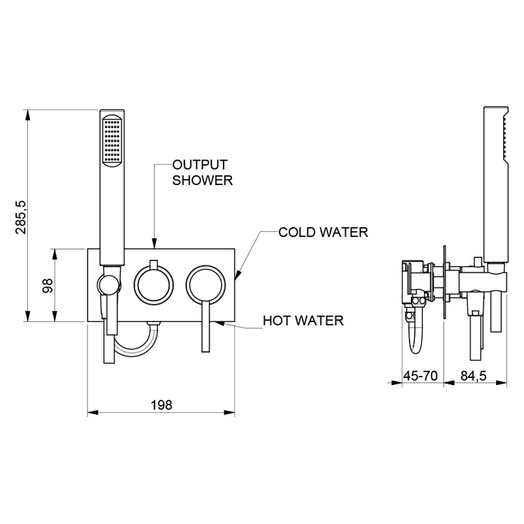 EL860512560 Смеситель для душа Webert Elio - Вид №1